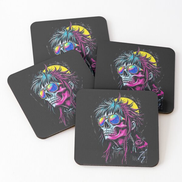 Item preview, Cyberpunk Neon Skull designed and sold by ERODED SELF.