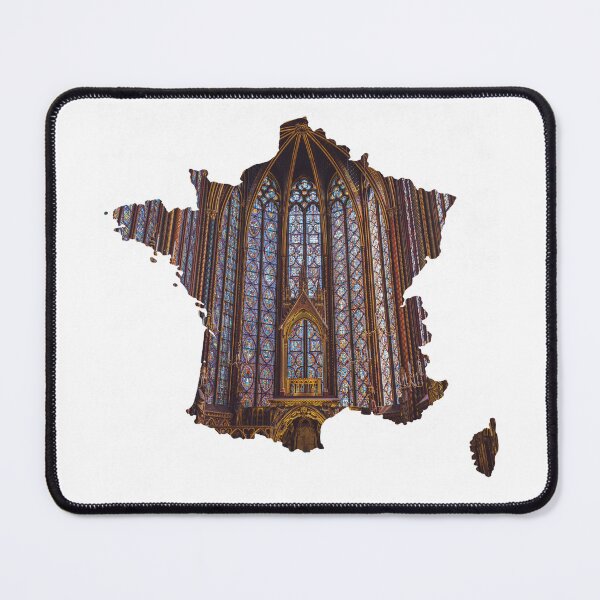 Item preview, France Map Sainte-Chapelle Stained Glass Paris Silhouette designed and sold by Maroan93.