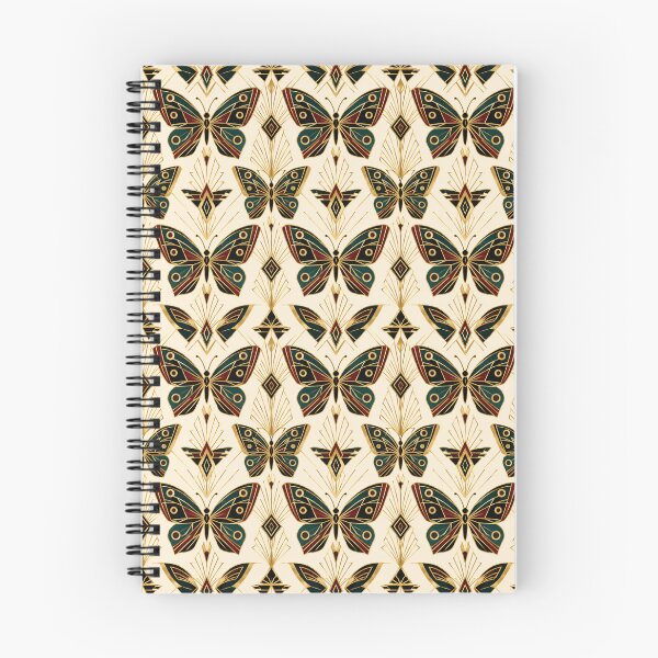 Item preview, Butterfly Art Deco Teal Gold Seamless Pattern designed and sold by Inkworksbyshery.