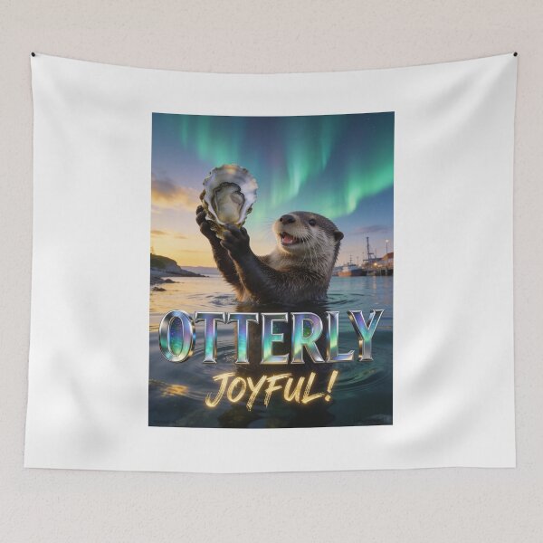 Item preview, The Otterly Joyful Print designed and sold by Lichentroupe63.