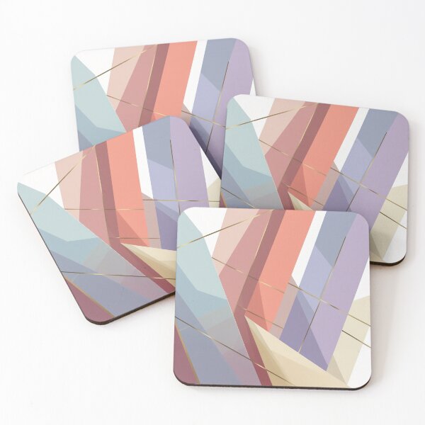 Item preview, Abstract Geometric Minimalist Design | Modern Gold Line Shapes | Contemporary Pastel Art designed and sold by semenol.