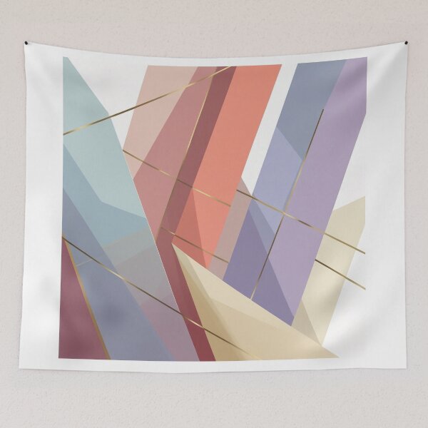 Item preview, Abstract Geometric Minimalist Design | Modern Gold Line Shapes | Contemporary Pastel Art designed and sold by semenol.