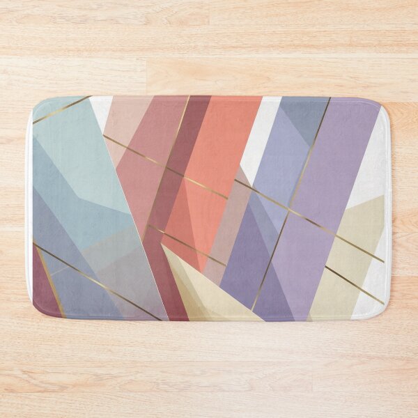 Item preview, Abstract Geometric Minimalist Design | Modern Gold Line Shapes | Contemporary Pastel Art designed and sold by semenol.