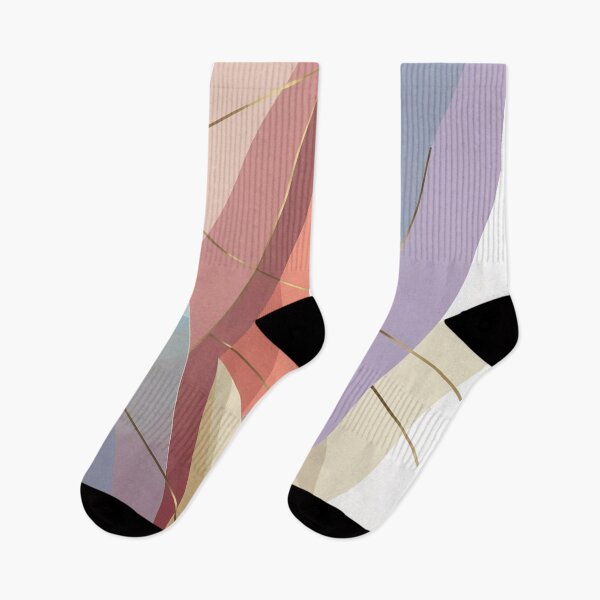 Item preview, Abstract Geometric Minimalist Design | Modern Gold Line Shapes | Contemporary Pastel Art designed and sold by semenol.