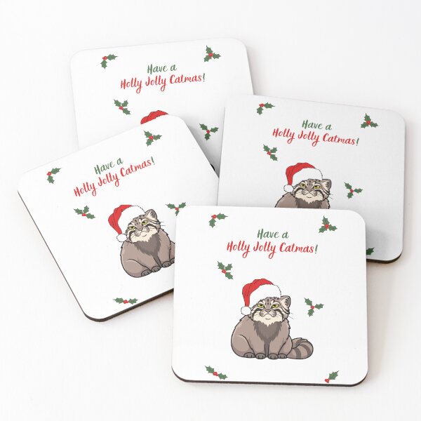 Item preview, Christmas Pallas's Cat (Manul) Holly Jolly Catmas designed and sold by MYCatStuff.