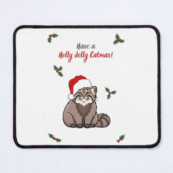 Item preview, Christmas Pallas's Cat (Manul) Holly Jolly Catmas designed and sold by MYCatStuff.