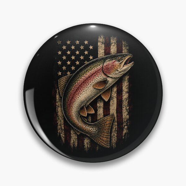 Item preview,  American Flag Rainbow Trout Angler designed and sold by SOUFIANE1991.