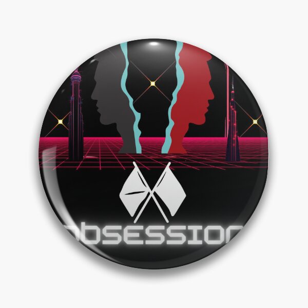 Item preview, EXO Obsession Dual Silhouette Retro Synthwave Kpop Graphic designed and sold by Gameshalah's Designs Hub.
