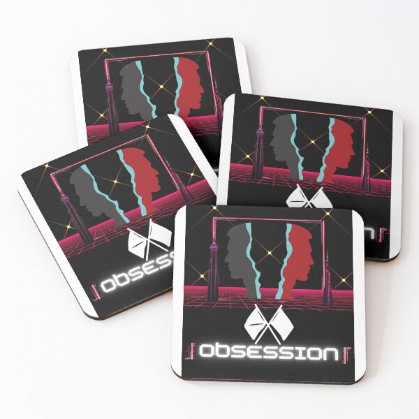 Item preview, EXO Obsession Dual Silhouette Retro Synthwave Kpop Graphic designed and sold by Gameshalah's Designs Hub.