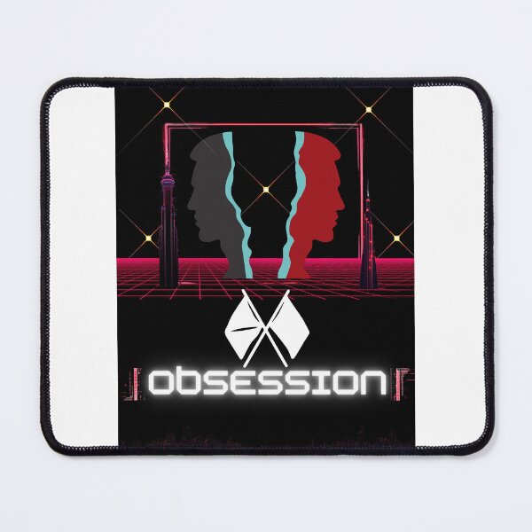Item preview, EXO Obsession Dual Silhouette Retro Synthwave Kpop Graphic designed and sold by Gameshalah's Designs Hub.