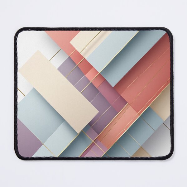 Item preview, Modern Pastel Geometric Art with Gold Accents | Minimalist Abstract Pattern designed and sold by semenol.