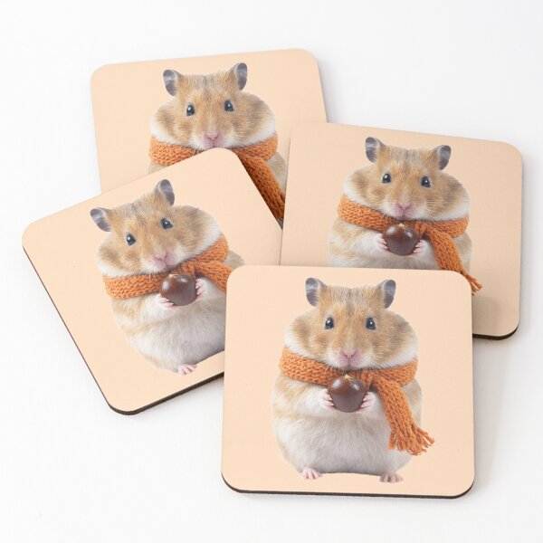 Item preview, Cozy Autumn Golden Hamster Illustration designed and sold by bosamji.
