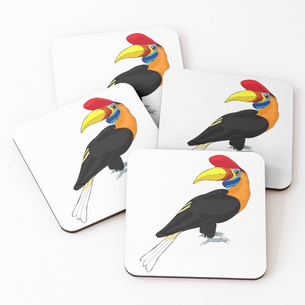 Item preview, Male Knobbed Hornbill Bird of Sulawesi Illustration designed and sold by OrPolly.