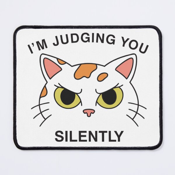 Item preview, I'm Judging You Silently Cat T-Shirt | Funny Black Cat Graphic Tee | Sarcastic Cat Lover Gift designed and sold by Charonde.
