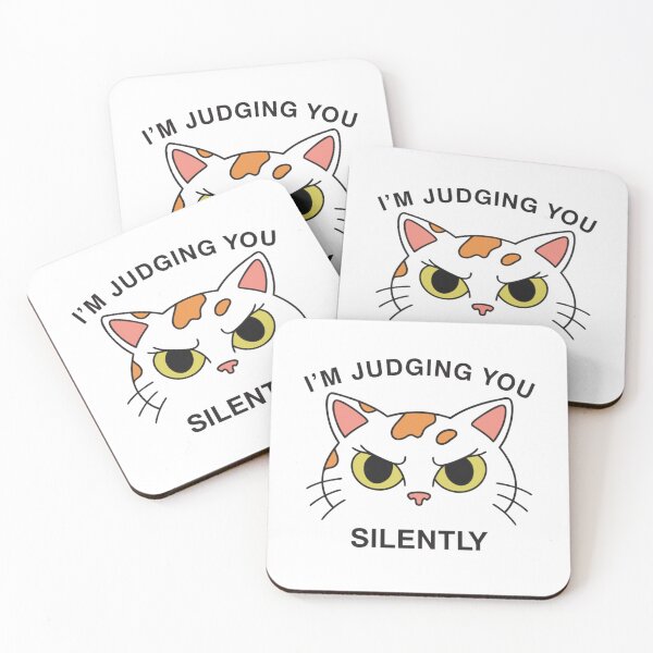 Item preview, I'm Judging You Silently Cat T-Shirt | Funny Black Cat Graphic Tee | Sarcastic Cat Lover Gift designed and sold by Charonde.