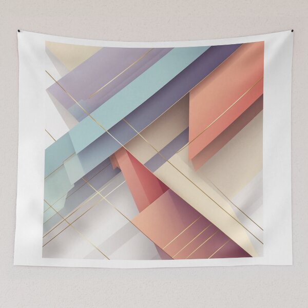 Item preview, Contemporary Abstract Minimalist Graphic | Layered Geometric Pastel Design designed and sold by semenol.