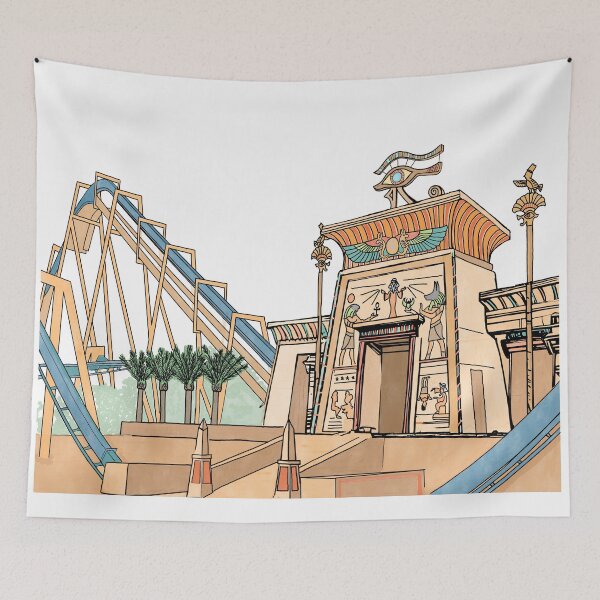 Item preview, OzIris Coaster Illustration - Parc Asterix Hyper Coaster (Theme Park Fan Art) designed and sold by FoolishDreamers.