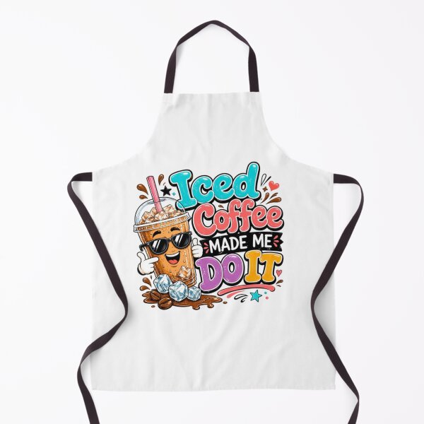 Item preview, Iced Coffee Made Me Do It – Funny Coffee Lover Cartoon Retro Design designed and sold by CreativeNest Prints.
