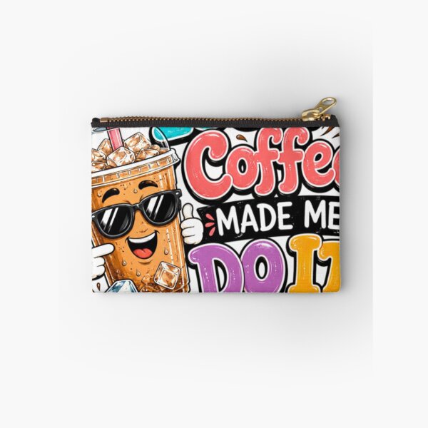 Item preview, Iced Coffee Made Me Do It – Funny Coffee Lover Cartoon Retro Design designed and sold by CreativeNest Prints.
