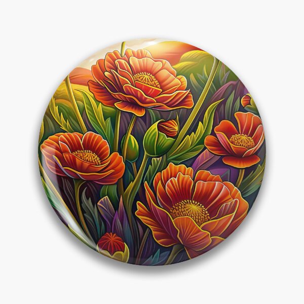 Item preview, Iceland poppies in full bloom designed and sold by FoldedRainbow.