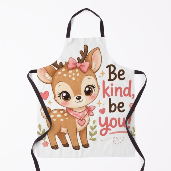 Item preview, Kawaii Deer Sticker – Be Kind, Be You! Cute Baby Deer Aesthetic Sticker designed and sold by Vegasstickers.