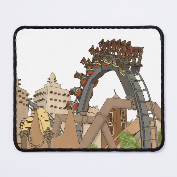 Item preview, Black Mamba Coaster - Phantasialand Inverted Illustration (Theme Park Fan Art) designed and sold by FoolishDreamers.