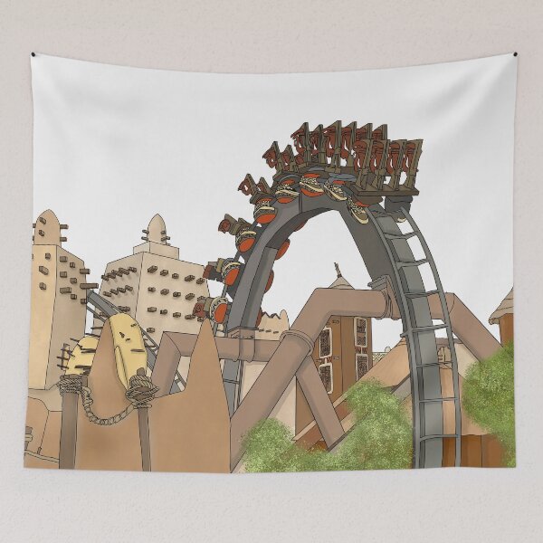 Item preview, Black Mamba Coaster - Phantasialand Inverted Illustration (Theme Park Fan Art) designed and sold by FoolishDreamers.