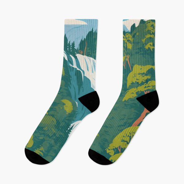 Item preview, Retro Waterfall Forest Landscape designed and sold by brosky317.