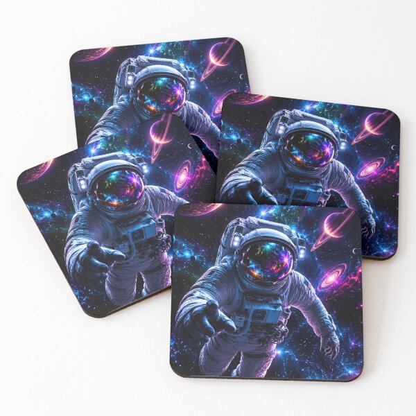 Item preview, Cosmic Astronaut Reaching Through the Galaxy designed and sold by Gold&pixels.