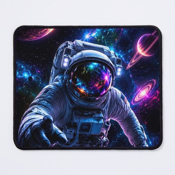 Item preview, Cosmic Astronaut Reaching Through the Galaxy designed and sold by Gold&pixels.