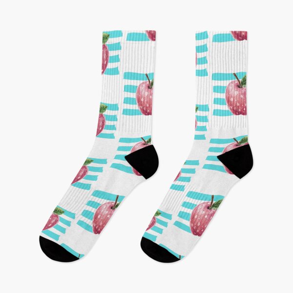 Item preview, Coastal Pink Apple Teal Stripes Teacher Mom, Back to School, Elementary Teacher, Fruit Lover Gift designed and sold by Oddifys.