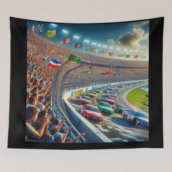 Aperçu de l'œuvre Courses de voitures de stock-car Nascar créée et vendue par JALNERVION SHOP.
