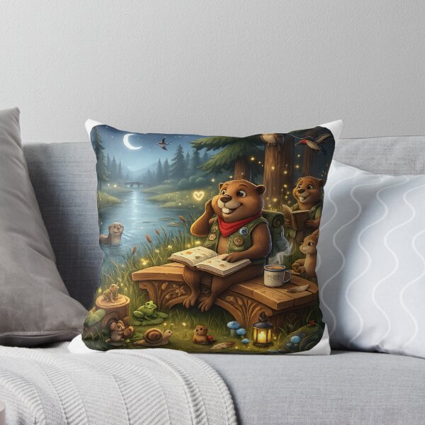 Item preview, Happy Beaver Adventures – The First Song of the Summer Night designed and sold by Clothes With Smiling Animals Walt Gral.