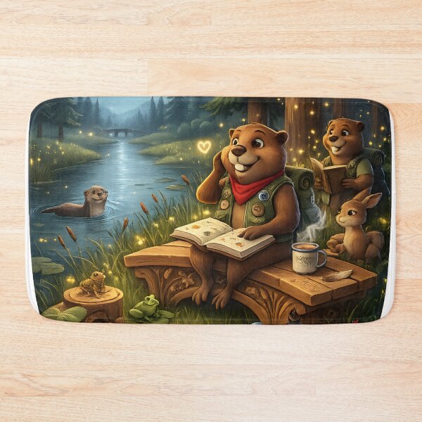 Item preview, Happy Beaver Adventures – The First Song of the Summer Night designed and sold by Clothes With Smiling Animals Walt Gral.