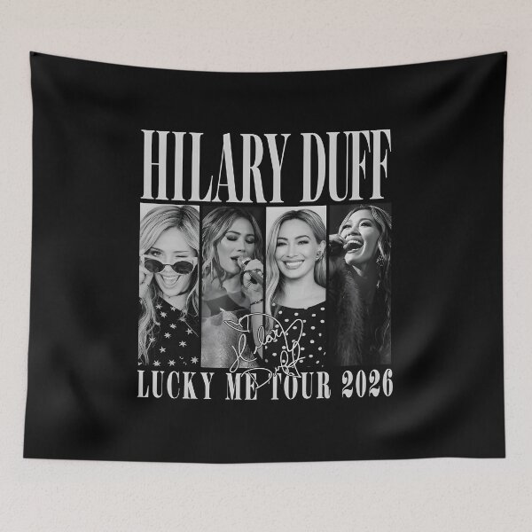 Item preview, Hilary Duff Lucky Me Tour 2026 Vintage Concert Graphic T-Shirt Pop Star Fan Tee designed and sold by MichaelAdamArt.