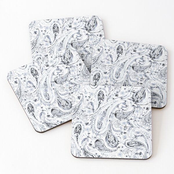 Item preview, Paisley ornament in gray designed and sold by bokasin.