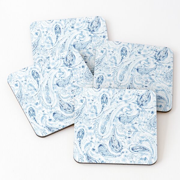Item preview, Paisley ornament in blue designed and sold by bokasin.
