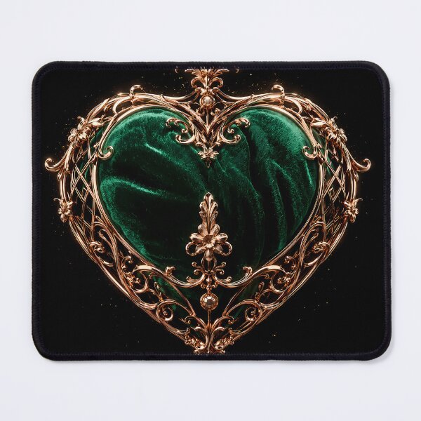 Item preview, Emerald Green Velvet Heart Dark Royal Edition designed and sold by WonderDokkan.