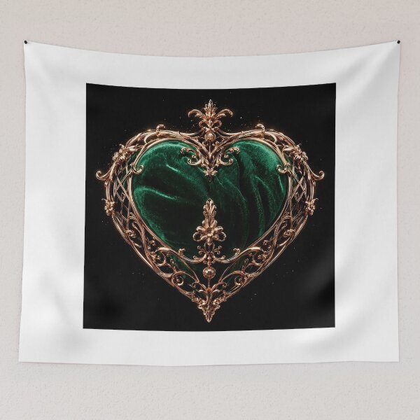 Item preview, Emerald Green Velvet Heart Dark Royal Edition designed and sold by WonderDokkan.
