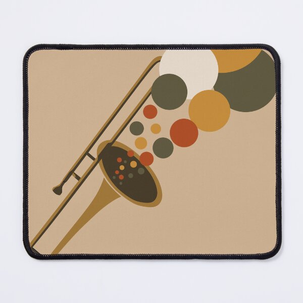 Item preview, Abstract Trombone Jazz Print | Bauhaus Music Art | Mid-Century Modern Brass Instrument Print | Minimalist Geometric Decor designed and sold by Studio pod Burom.