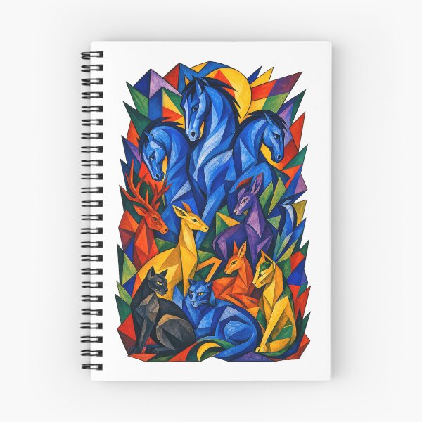 Item preview, Franz Marc Inspired Blue Horses Geometric Animal Collage designed and sold by JackCurtis1991.