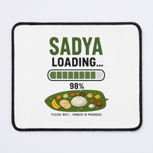 Item preview, Sadya Loading Please Wait Hunger In Progress Funny Onam T-Shirt Gift designed and sold by SHREE ART STUDIO.