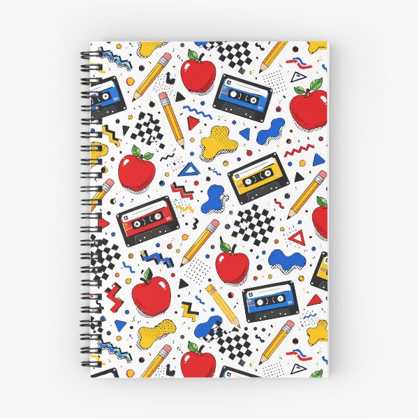 Item preview, Retro 90s School Stationery And Apple Pattern designed and sold by Thai Vibe Studio.
