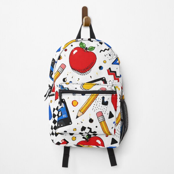 Item preview, Retro 90s School Stationery And Apple Pattern designed and sold by Thai Vibe Studio.