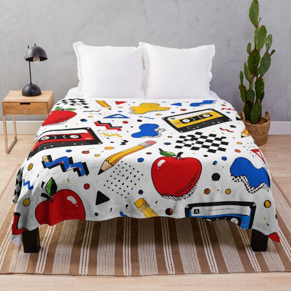 Item preview, Retro 90s School Stationery And Apple Pattern designed and sold by Thai Vibe Studio.
