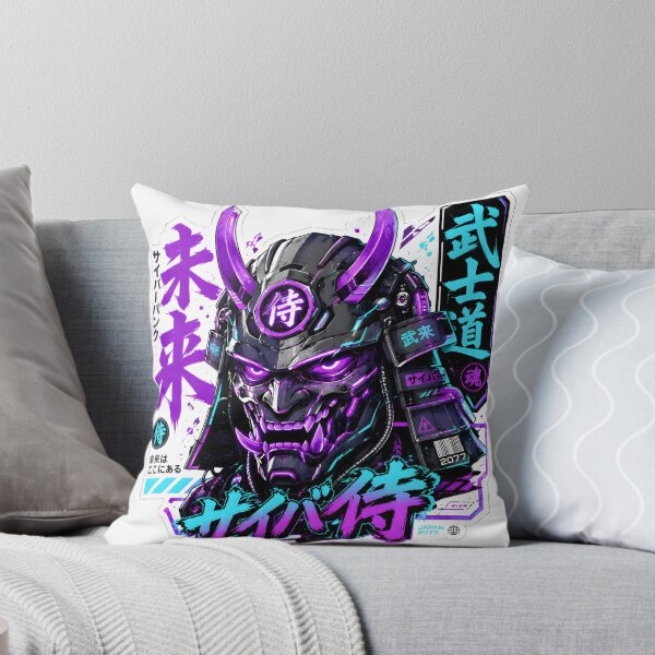 Item preview, Cyberpunk Samurai Oni Mask Sticker designed and sold by Anmol-Arts.