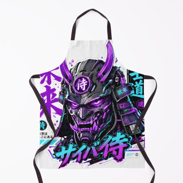 Item preview, Cyberpunk Samurai Oni Mask Sticker designed and sold by Anmol-Arts.