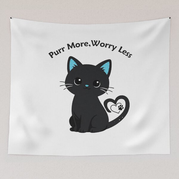Item preview, Purr More Worry Less designed and sold by teeNova Wear.