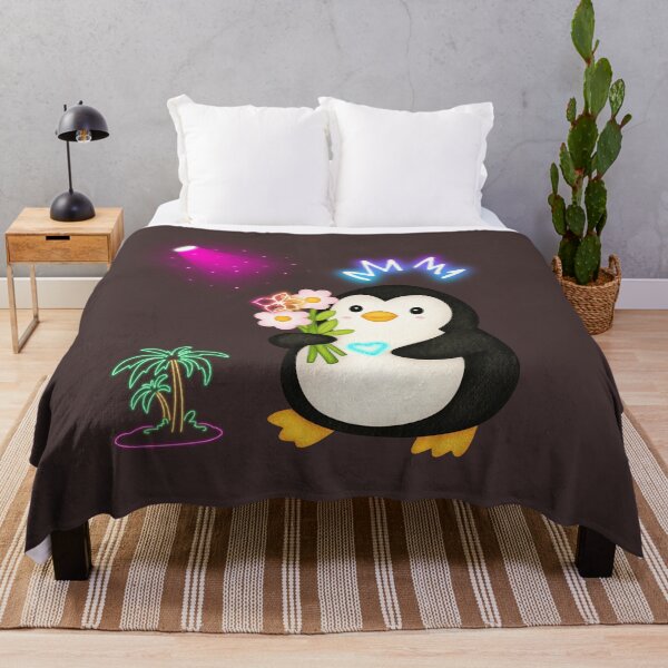 Item preview, Cute Penguin Holding Flowers | Kawaii Floral Illustration designed and sold by CREATIVE HIVE.