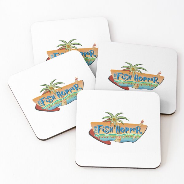 Item preview, The Fish Hopper Seafood and Steaks Tiki Style Palm Tree Logo designed and sold by jzedolpu.